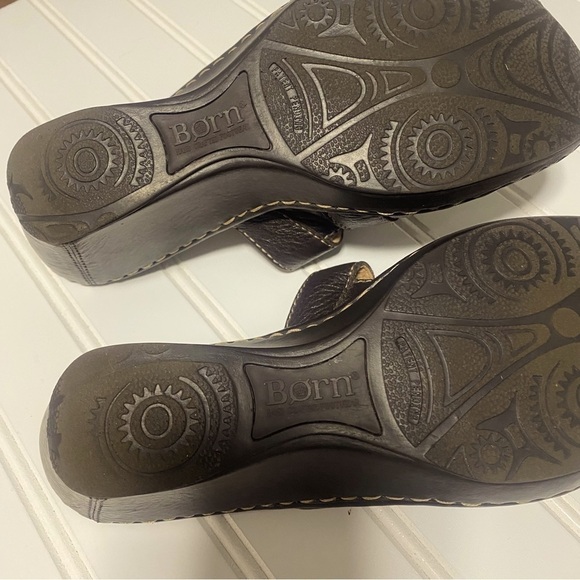 Y2K Born Clog Chunky Leather Sandals Dark Brown Great Condition Size 8/39 - Picture 6 of 6